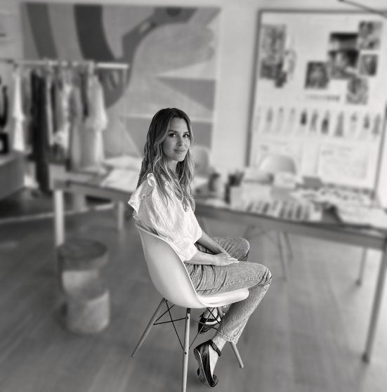 Caroline in her studio